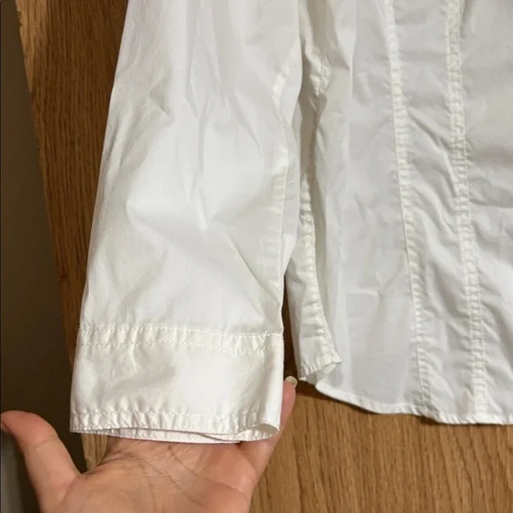 Chico's Cream Button-Up Blouse. - Picture 3 of 7